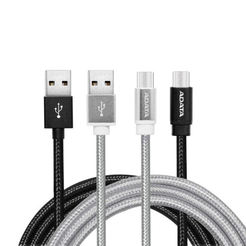 Kabel ADATA Micro USB - USB-A M/M 2m czarny Kabel ADATA Micro USB - USB-A M/M 2m czarny