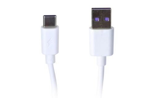 Kabel USB-C Vakoss TC-U539 Fast Charge 5A 1m biały Kabel USB-C Vakoss TC-U539 Fast Charge 5A 1m biały