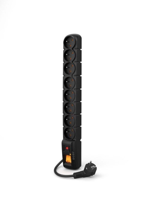 Listwa przeciwprzepięciowa Acar S8 Pro 1,5m czarna Listwa przeciwprzepięciowa Acar S8 Pro 1,5m czarna