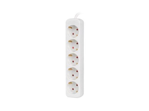 Listwa przedłużacz Lanberg 1,5m białą 5x 230V Schuko, kabel wykonany z pełnej miedzi Listwa przedłużacz Lanberg 1,5m białą 5x 230V Schuko, kabel wykonany z pełnej miedzi