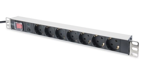 Listwa zasilająca DIGITUS PDU 19" RACK 7xSchuko kabel 2m 1xSchuko 16A wł./wył. zabezpieczenie aluminiowa Listwa zasilająca DIGITUS PDU 19" RACK 7xSchuko kabel 2m 1xSchuko 16A wł./wył. zabezpieczenie aluminiowa