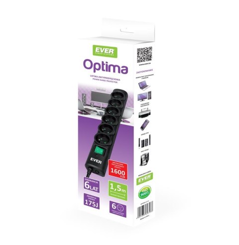 Listwa zasilająca Ever OPTIMA 1,5m Listwa zasilająca Ever OPTIMA 1,5m