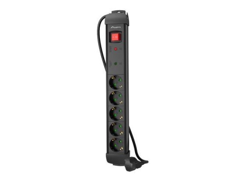 Listwa zasilająca Lanberg SP1 3m 5x 230V Schuko czarna Listwa zasilająca Lanberg SP1 3m 5x 230V Schuko czarna
