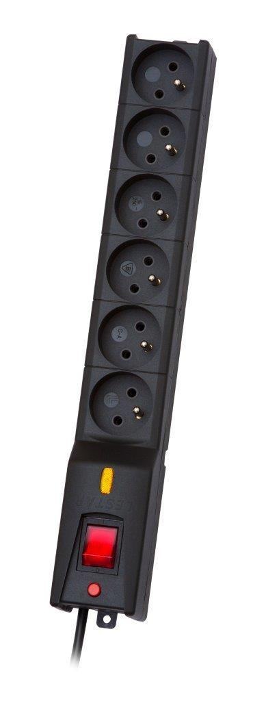 Listwa zasilająca Lestar LX 610 1,5m czarna Listwa zasilająca Lestar LX 610 1,5m czarna