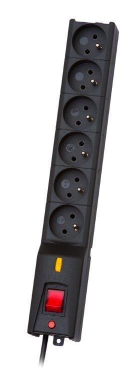 Listwa zasilająca Lestar LX 610 3m czarna Listwa zasilająca Lestar LX 610 3m czarna