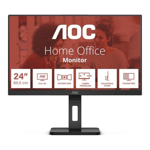 Monitor AOC 24" 24E3QAF HDMI DP VGA 2xUSB 3.0 głośniki 2x2W Monitor AOC 24" 24E3QAF HDMI DP VGA 2xUSB 3.0 głośniki 2x2W