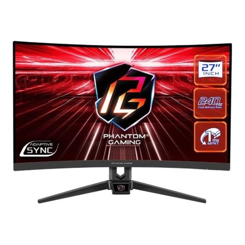 Monitor ASRock 27" Curved Phantom Gaming Monitor PG27F15RS1A 2xHDMI DP głośniki 2x2W Monitor ASRock 27" Curved Phantom Gaming Monitor PG27F15RS1A 2xHDMI DP głośniki 2x2W