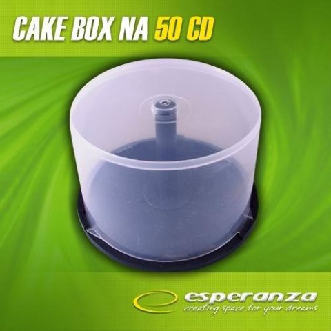Pudełko Esperanza Cake Box na 50 CD pakowane w kartonie bezbarwne Pudełko Esperanza Cake Box na 50 CD pakowane w kartonie bezbarwne