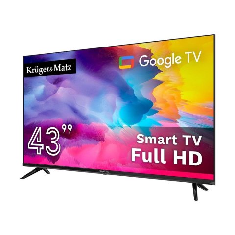 Telewizor Kruger&Matz 43" FHD Google TV, DVB-T2/S2/T/C H.265 HEVC Telewizor Kruger&Matz 43" FHD Google TV, DVB-T2/S2/T/C H.265 HEVC