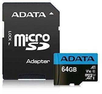 Karta pamięci ADATA microSDXC/SDHC Premier 64GB UHS-I Class 10 + adapter Karta pamięci ADATA microSDXC/SDHC Premier 64GB UHS-I Class 10 + adapter