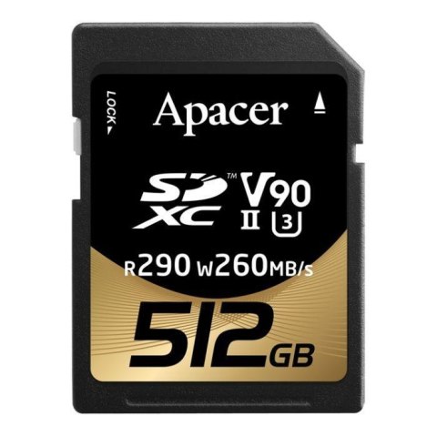Karta pamięci SDXC Apacer 512GB (290/260 MB/s) Class 10 UHS-II U3 V30 Karta pamięci SDXC Apacer 512GB (290/260 MB/s) Class 10 UHS-II U3 V30