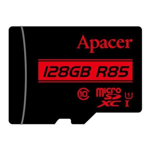 Karta pamięci microSDXC Apacer R85 128GB (85/10 MB/s) Class 10 U1 + Adapter Karta pamięci microSDXC Apacer R85 128GB (85/10 MB/s) Class 10 U1 + Adapter
