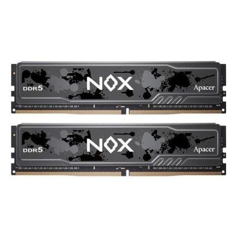 Pamięć DDR5 Apacer NOX 64GB (2x32GB) 6200MHz CL40 1,35V Black XMP Pamięć DDR5 Apacer NOX 64GB (2x32GB) 6200MHz CL40 1,35V Black XMP