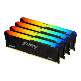 Pamięć DDR4 Kingston Fury Beast RGB 64GB (4x16GB) 3600MHz CL18 1,35V czarna