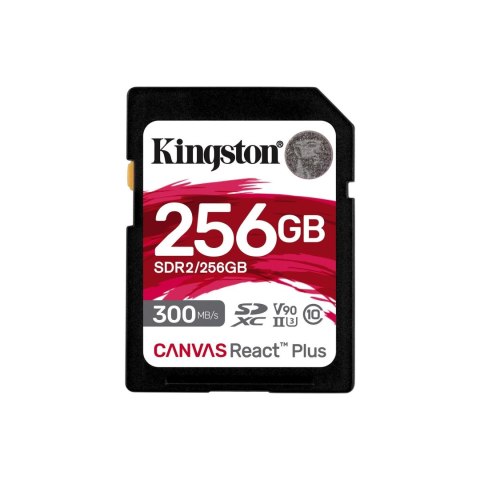 Karta pamięci Kingston SDXC Canvas React Plus 256GB Class 10 UHS-II Karta pamięci Kingston SDXC Canvas React Plus 256GB Class 10 UHS-II