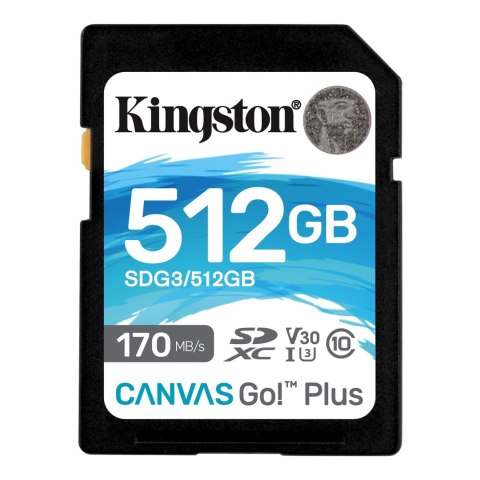 Karta pamięci Kingston SD Canvas Go! Plus 512GB UHS-I U3 V30 Karta pamięci Kingston SD Canvas Go! Plus 512GB UHS-I U3 V30
