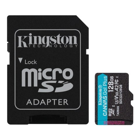 Karta pamięci Kingston microSD Canvas Go! Plus 128GB Class 10+ adapter Karta pamięci Kingston microSD Canvas Go! Plus 128GB Class 10+ adapter