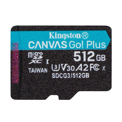 Karta pamięci Kingston microSD Canvas Go! Plus 512GB UHS-I U3 V30 Karta pamięci Kingston microSD Canvas Go! Plus 512GB UHS-I U3 V30