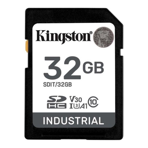 Karta pamięci SDHC Kingston Industrial 32GB Class 10 UHS-I U3 V30 A1 Karta pamięci SDHC Kingston Industrial 32GB Class 10 UHS-I U3 V30 A1