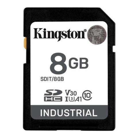 Karta pamięci SDHC Kingston Industrial 8GB Class 10 UHS-I U3 V30 A1 Karta pamięci SDHC Kingston Industrial 8GB Class 10 UHS-I U3 V30 A1