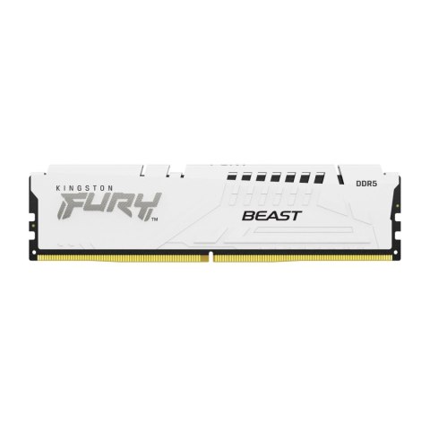 Pamięć DDR5 Kingston FURY Beast 16GB (1x16GB) 6400MHz CL32 1,4V White XMP Pamięć DDR5 Kingston FURY Beast 16GB (1x16GB) 6400MHz CL32 1,4V White XMP