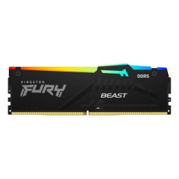 Pamięć DDR5 Kingston FURY Beast RGB 32GB (1x32GB) 5200MHz CL36 1,25V Black EXPO