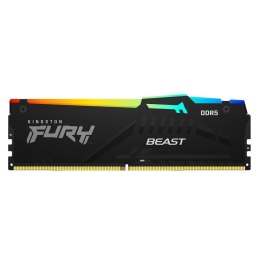 Pamięć DDR5 Kingston FURY Beast RGB 32GB (1x32GB) 5200MHz CL40 1,25V Czarna