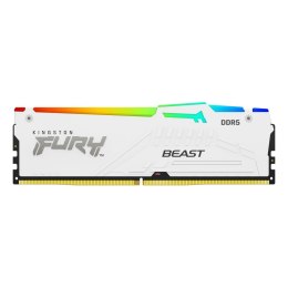 Pamięć DDR5 Kingston FURY Beast RGB 32GB (1x32GB) 6000MHz CL30 1,4V White XMP