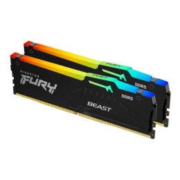 Pamięć DDR5 Kingston FURY Beast RGB 64GB (2x32GB) 6000MHz CL40 1,35V Black XMP