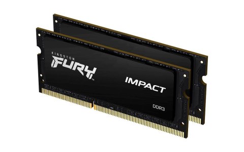 Pamięć SODIMM DDR3 Kingston Fury Impact 16GB (2x8GB) 1866MHz CL11 1,35V czarna Pamięć SODIMM DDR3 Kingston Fury Impact 16GB (2x8GB) 1866MHz CL11 1,35V czarna