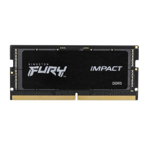 Pamięć SODIMM DDR5 Kingston FURY Impact 8GB (1x8GB) 4800MHz CL38 1,1V Pamięć SODIMM DDR5 Kingston FURY Impact 8GB (1x8GB) 4800MHz CL38 1,1V