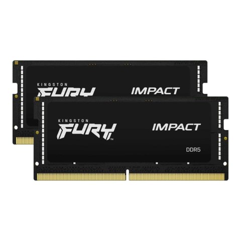 Pamięć SODIMM DDR5 Kingston Fury Impact 32GB (2x16GB) 5600MHz CL40 1,1V Pamięć SODIMM DDR5 Kingston Fury Impact 32GB (2x16GB) 5600MHz CL40 1,1V