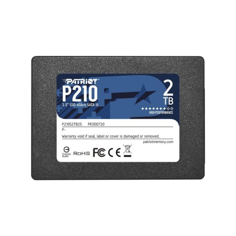 Dysk SSD Patriot P210 2TB 2.5" SATA3 (520/430 MB/s) 7mm Dysk SSD Patriot P210 2TB 2.5" SATA3 (520/430 MB/s) 7mm