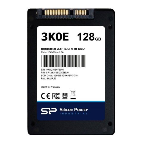 Dysk SSD Silicon Power 3K0E Industrial 128GB 2.5" SATA3 (540/230 MB/s) Dysk SSD Silicon Power 3K0E Industrial 128GB 2.5" SATA3 (540/230 MB/s)
