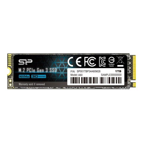 Dysk SSD Silicon Power A60 1TB M.2 PCIe Gen3x4 NVMe (2200/1600 MB/s) 2280 BULK Dysk SSD Silicon Power A60 1TB M.2 PCIe Gen3x4 NVMe (2200/1600 MB/s) 2280 BULK