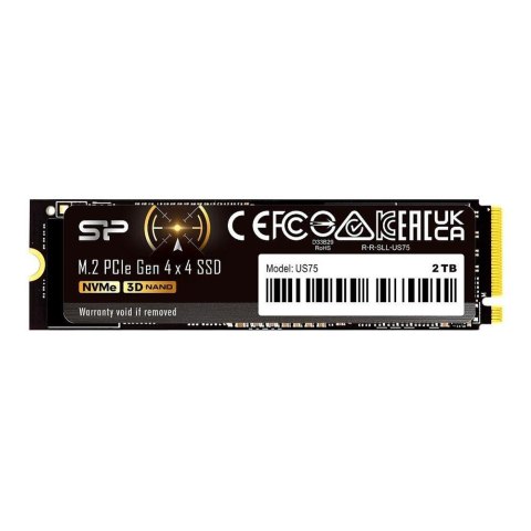 Dysk SSD Silicon Power US75 2TB M.2 PCIe Gen4x4 NVMe 1.4 7000/6500 MB/s Dysk SSD Silicon Power US75 2TB M.2 PCIe Gen4x4 NVMe 1.4 7000/6500 MB/s