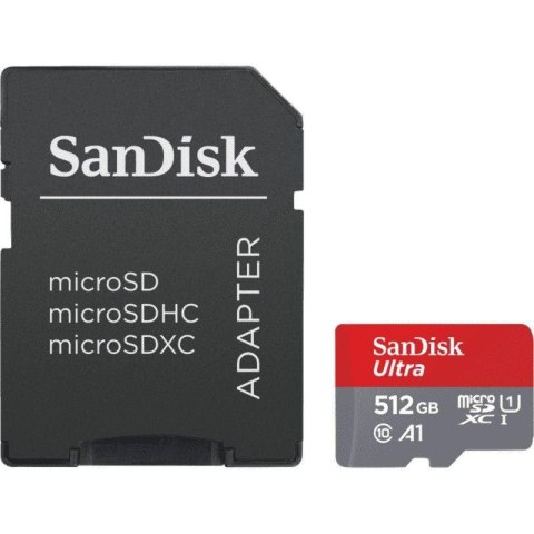 Karta pamięci MicroSDHC SanDisk ULTRA ANDROID 512GB 120MB/s UHS-I Class 10 + adapter Karta pamięci MicroSDHC SanDisk ULTRA ANDROID 512GB 120MB/s UHS-I Class 10 + adapter