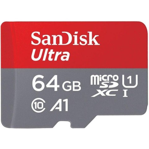 Karta pamięci MicroSDHC SanDisk ULTRA ANDROID 64GB 120MB/s UHS-I Class 10 + adapter Karta pamięci MicroSDHC SanDisk ULTRA ANDROID 64GB 120MB/s UHS-I Class 10 + adapter