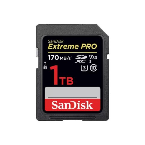 Karta pamięci SanDisk EXTREME PRO SDXC 1 TB 170/90 MB/s V30 UHS-I U3 Karta pamięci SanDisk EXTREME PRO SDXC 1 TB 170/90 MB/s V30 UHS-I U3