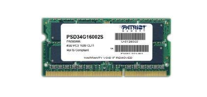 Pamięć SODIMM DDR3 Patriot Signature Line 4GB (1x4GB) 1600MHz CL11 1,5V Pamięć SODIMM DDR3 Patriot Signature Line 4GB (1x4GB) 1600MHz CL11 1,5V