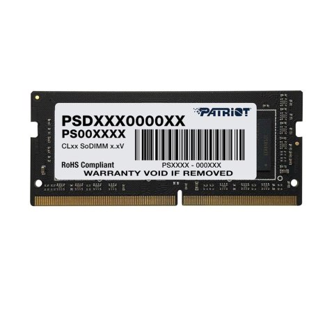 Pamięć SODIMM DDR4 Patriot Signature Line 16GB (1x16GB) 2666 MHz CL19 1,2V Pamięć SODIMM DDR4 Patriot Signature Line 16GB (1x16GB) 2666 MHz CL19 1,2V