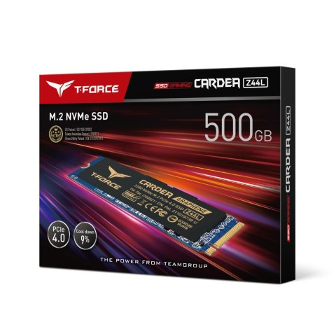 Dysk SSD Team Group T-FORCE Cardea Z44L 500GB M.2 PCIe NVMe Gen4 x4 (3300/2400) Dysk SSD Team Group T-FORCE Cardea Z44L 500GB M.2 PCIe NVMe Gen4 x4 (3300/2400)