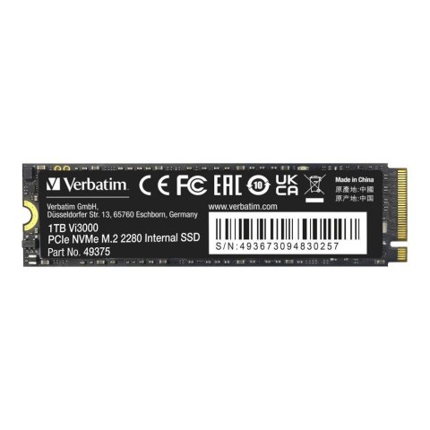 Dysk SSD Verbatim Vi3000 1TB M.2 PCIe Gen3 NVME 2280 (3300/3000 MB/s) Dysk SSD Verbatim Vi3000 1TB M.2 PCIe Gen3 NVME 2280 (3300/3000 MB/s)