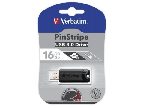 Pendrive Verbatim 16GB PinStripe USB 3.0 Pendrive Verbatim 16GB PinStripe USB 3.0