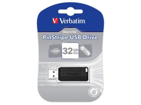 Pendrive Verbatim 32GB PinStripe USB 2.0 Pendrive Verbatim 32GB PinStripe USB 2.0