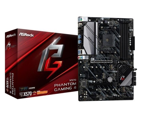Płyta ASRock X570 Phantom Gaming 4/AMD X570/DDR4/SATA3/M.2/USB3.1/PCIe4.0/AM4/ATX Płyta ASRock X570 Phantom Gaming 4/AMD X570/DDR4/SATA3/M.2/USB3.1/PCIe4.0/AM4/ATX