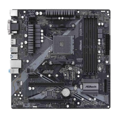 Płyta ASRock B450M Pro4 R2.0 /AMD B450/DDR4/SATA3/M.2/USB3.1/PCIe3.0/AM4/mATX Płyta ASRock B450M Pro4 R2.0 /AMD B450/DDR4/SATA3/M.2/USB3.1/PCIe3.0/AM4/mATX