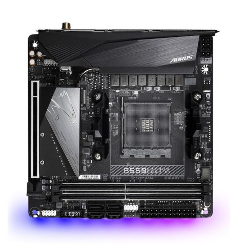 Płyta Gigabyte B550I AORUS PRO AX /AMD B550/DDR4/SATA3/M.2/USB3.1/WiFi/BT/PCIe4.0/AM4/Mini-ITX Płyta Gigabyte B550I AORUS PRO AX /AMD B550/DDR4/SATA3/M.2/USB3.1/WiFi/BT/PCIe4.0/AM4/Mini-ITX