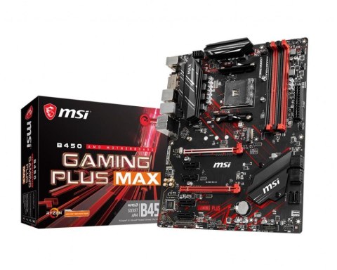 Płyta MSI B450 GAMING PLUS MAX /AMD B450/DDR4/SATA3/M.2/USB3.1/PCIe3.0/AM4/ATX Płyta MSI B450 GAMING PLUS MAX /AMD B450/DDR4/SATA3/M.2/USB3.1/PCIe3.0/AM4/ATX