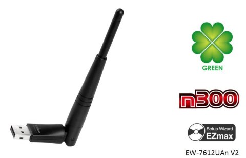Karta sieciowa Edimax EW-7612UAn USB WiFi N300 1T2R Karta sieciowa Edimax EW-7612UAn USB WiFi N300 1T2R